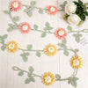 Balun Admhail 2Pcs Felt Daisy Garland, 7ft Hanging Banner, Boho Baby Shower Party Decor