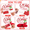 Cherry Party Decorations, Pink Bow and Cherry Honeycomb Centerpieces for Girls