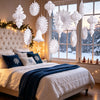 14 Pcs Christmas Hanging Decorations, Snowflakes and Honeycomb Ornaments