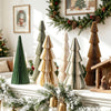 6 Pcs Paper Christmas Trees, Foldable Honeycomb Tabletop Display, 9-12"