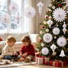 14 Pcs Christmas Hanging Decorations, Snowflakes and Honeycomb Ornaments
