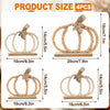 4 Pcs Fall Pumpkin Decor, Fall Decoration for Home, Pumpkin Centerpieces