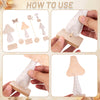 Fairy Garden Mushroom Decorations, 6Pcs Enchanted Forest Felt Wood Toppers