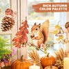 8.2 Ft Fall Woodland Animal Garland Watercolor Fall Leaves Banner