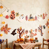 2PCS Cute Halloween Fall Garland Ghost Pumpkin Banner 8.2ft