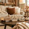 4 Pcs Fall Pumpkin Decor, Fall Decoration for Home, Pumpkin Centerpieces
