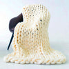 Handmade Knit Chunky Blanket Throw