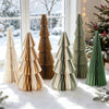 6 Pcs Paper Christmas Trees, Foldable Honeycomb Tabletop Display, 9-12"