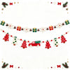 2 Pcs Christmas Banner with Bell, Felt Garland with Mixed Ornaments