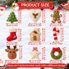 9 Pcs Stuffed Felt Christmas Ornaments, Gingerbread, Wreath and Reindeer
