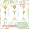 6Pcs Ombre Felt Daisy Flowers, 10in Tabletop Decor for Table Centerpieces