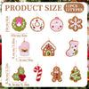 11 Pcs Felt Christmas Ornaments, Gingerbread Candy and Holiday Shapes