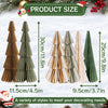 6 Pcs Paper Christmas Trees, Foldable Honeycomb Tabletop Display, 9-12"