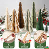 6 Pcs Paper Christmas Trees, Foldable Honeycomb Tabletop Display, 9-12"