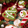 11 Pcs Felt Christmas Ornaments, Gingerbread Candy and Holiday Shapes