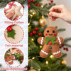 9 Pcs Stuffed Felt Christmas Ornaments, Gingerbread, Wreath and Reindeer