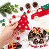 2 Pcs Christmas Banner with Bell, Felt Garland with Mixed Ornaments