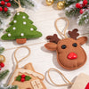 9 Pcs Stuffed Felt Christmas Ornaments, Gingerbread, Wreath and Reindeer