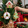 11 Pcs Felt Christmas Ornaments, Gingerbread Candy and Holiday Shapes