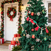 2 Pcs Christmas Banner with Bell, Felt Garland with Mixed Ornaments