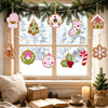 11 Pcs Felt Christmas Ornaments, Gingerbread Candy and Holiday Shapes