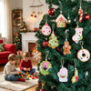 11 Pcs Felt Christmas Ornaments, Gingerbread Candy and Holiday Shapes