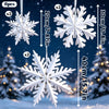 6 Pcs Christmas Hanging Decorations, 3D Paper Snowflakes, White Ornaments