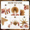 10 Pcs Paper Christmas Hanging Decorations, White Brown Stars and Fans