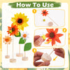11 PCS Sunflower Party Decorations, Wooden Base, Felt Flower Centerpieces