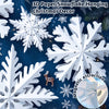 6 Pcs Christmas Hanging Decorations, 3D Paper Snowflakes, White Ornaments