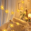 2Pcs Flower Fairy Lights, Pink Yellow Daisy String Lights, Felt 5.24ft