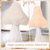 Fairy Garden Mushroom Decorations, 6Pcs Enchanted Forest Felt Wood Toppers