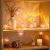 2Pcs Flower Fairy Lights, Pink Yellow Daisy String Lights, Felt 5.24ft