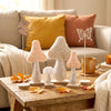 Fairy Garden Mushroom Decorations, 6Pcs Enchanted Forest Felt Wood Toppers