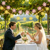 2Pcs Flower Fairy Lights, Pink Yellow Daisy String Lights, Felt 5.24ft