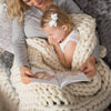 Handmade Knit Chunky Blanket Throw