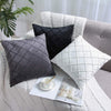 Geometric Plaid Grid Decorative Pillowcase